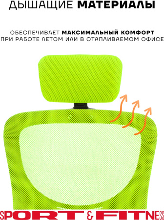Офисное кресло Sport&Fitness SFBRCS20BCombo1, черный, зеленый