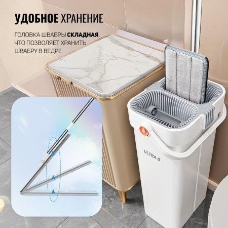 Ultra-S комплект для уборки ULTMOP01-5, серый