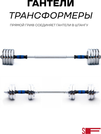 Набор гантелей Sport&Fitness разборная 15 кг